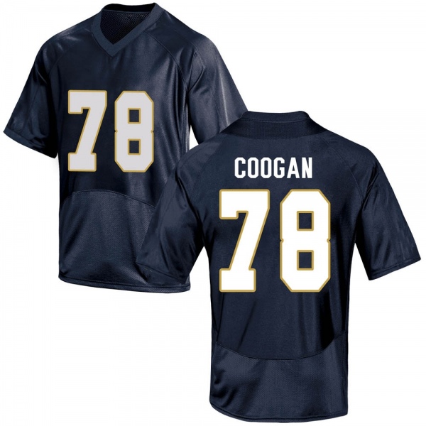 Pat Coogan Notre Dame Fighting Irish NCAA Youth #78 Navy Blue Replica College Stitched Football Jersey FPS6655HP
